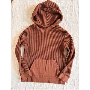 Cat & Jack Boys Brown Waffle Knit Thermal Long Sleeve Shirt Size 6/7